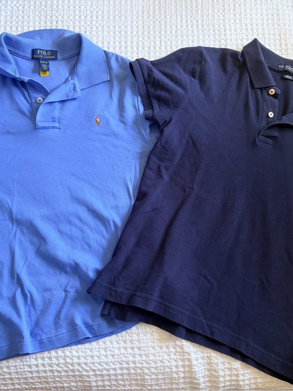 Polo by Ralph Lauren and Polo Assn Light Blue and Navy Boys Shirts Set